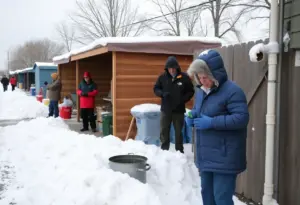 Residents of Austin preparing for winter weather conditions.