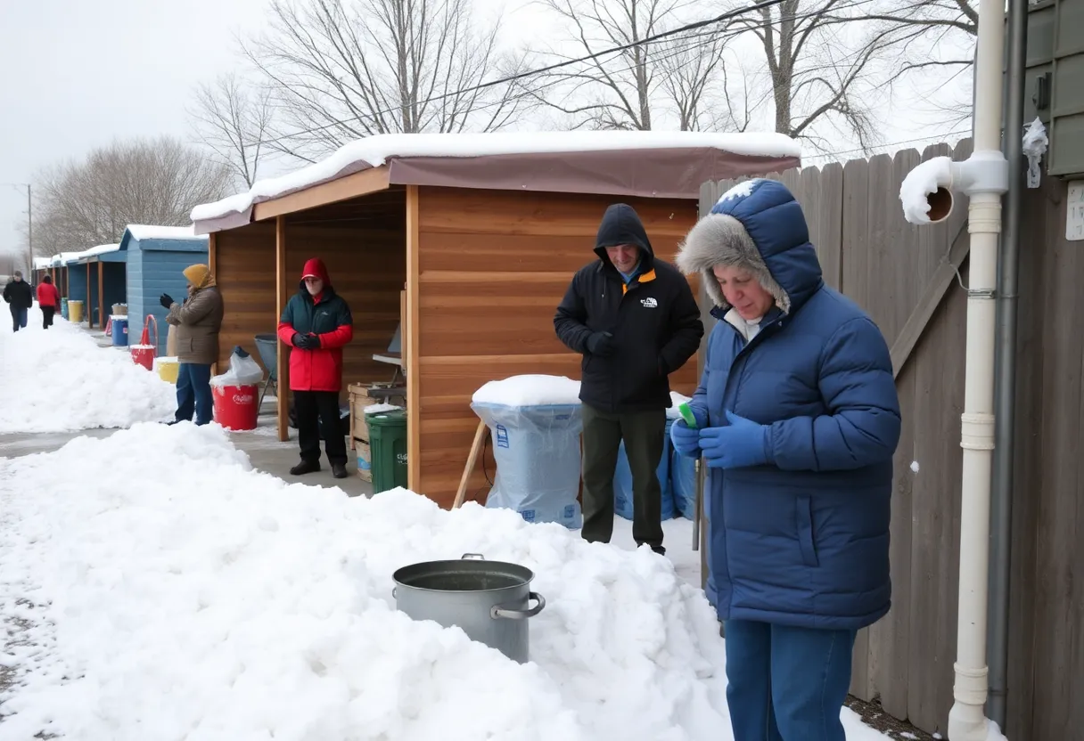 Residents of Austin preparing for winter weather conditions.