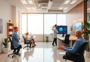 A modern clinic offering workplace health solutions