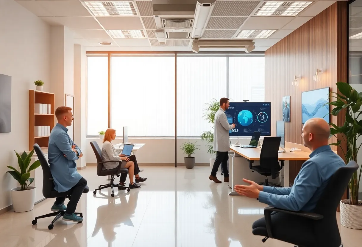 A modern clinic offering workplace health solutions