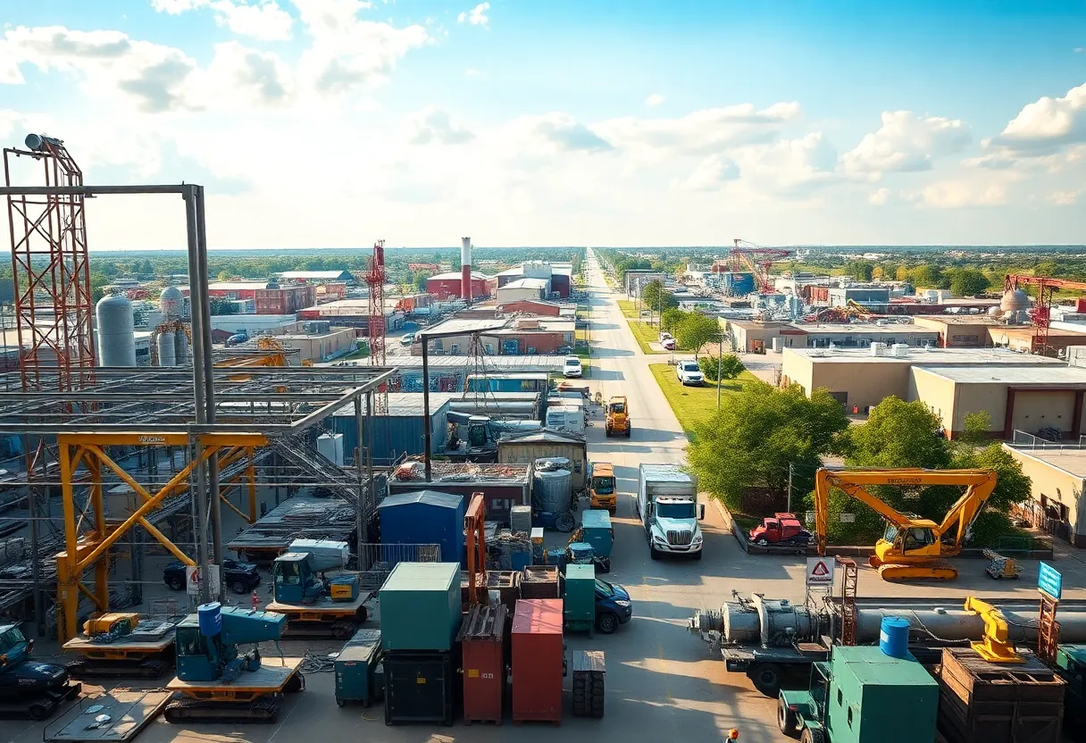 Baer Manufacturing expansion in Georgetown, Texas with workers and machinery.