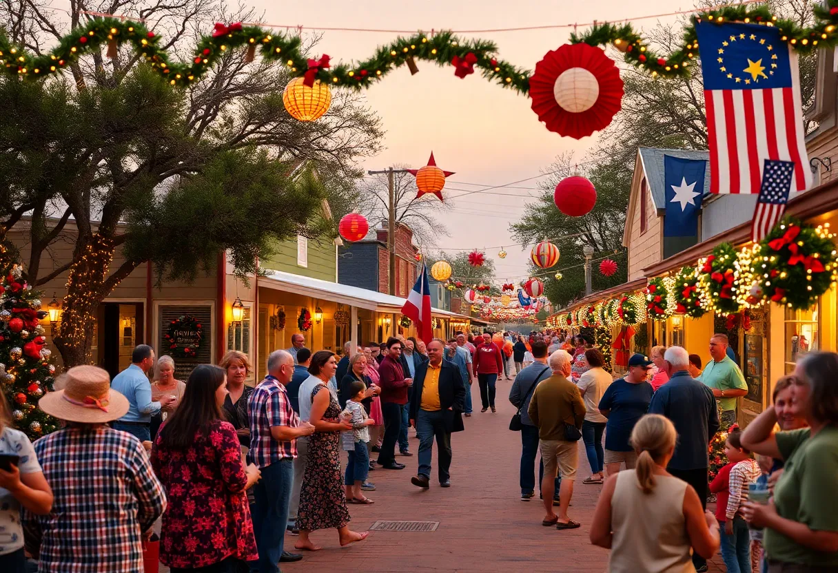People enjoying community events in Bastrop, Texas