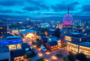 Visual representation of Bastrop's emerging tech hub with advanced data centers.