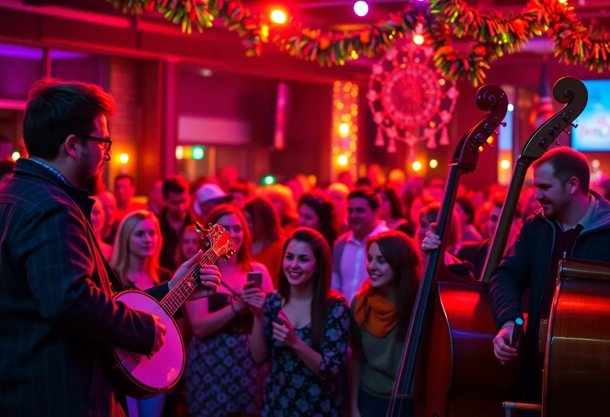 Audience enjoying the Béla Fleck & The Flecktones holiday concert