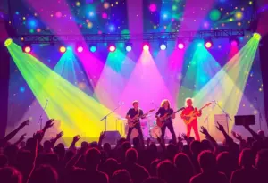 The Black Angels performing at a concert