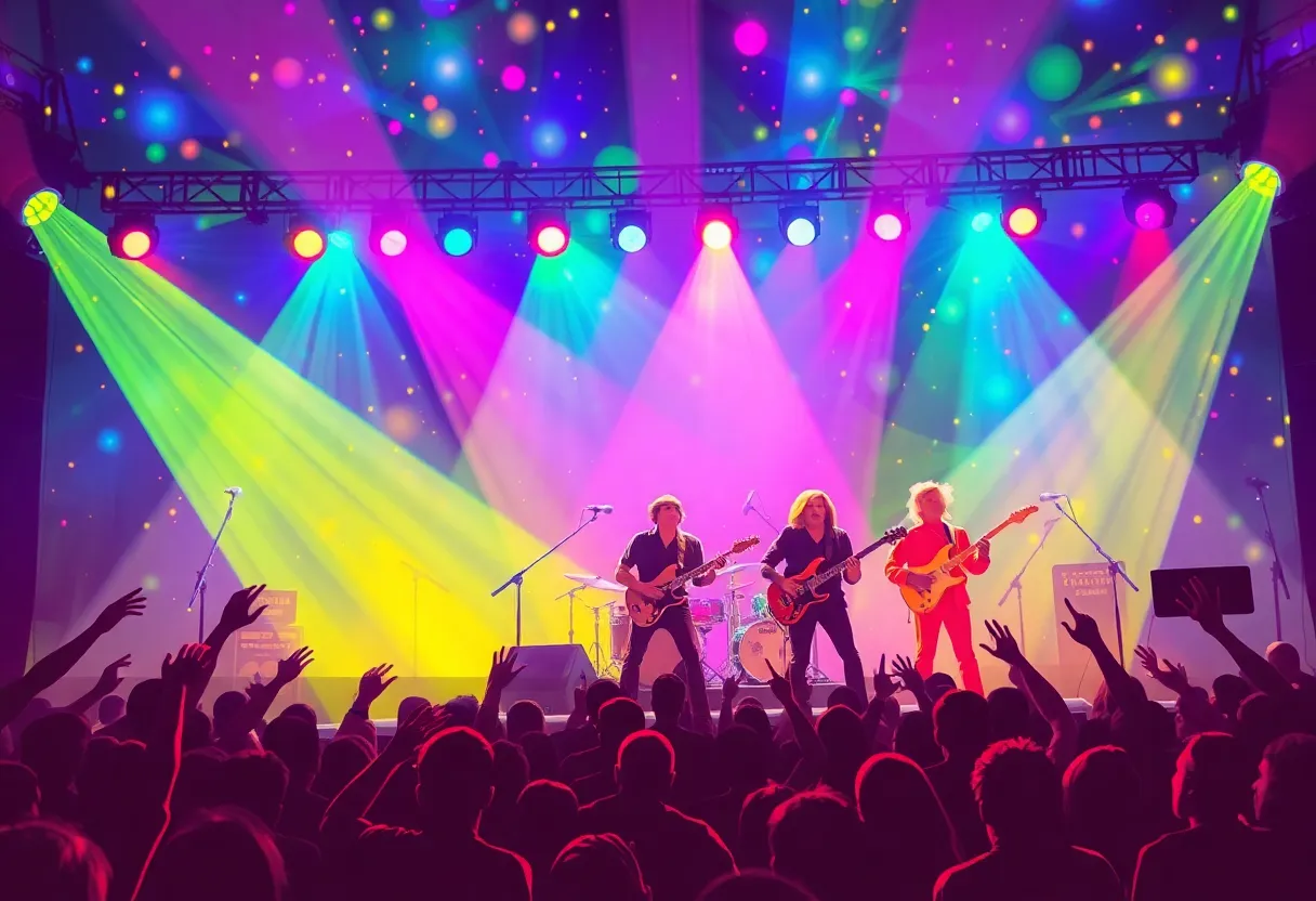 The Black Angels performing at a concert