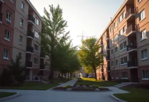 Apartment complex near university where investigation is taking place