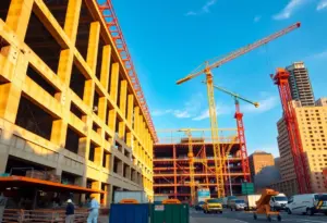 Construction site of Builders FirstSource warehouse in San Antonio