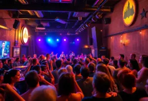 Carly Cosgrove performing live in Austin with an engaged crowd