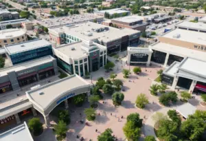 Aerial view of CedarView mixed-use development in Cedar Park, Texas