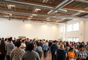 Community members participating in a civil rights fundraiser event.