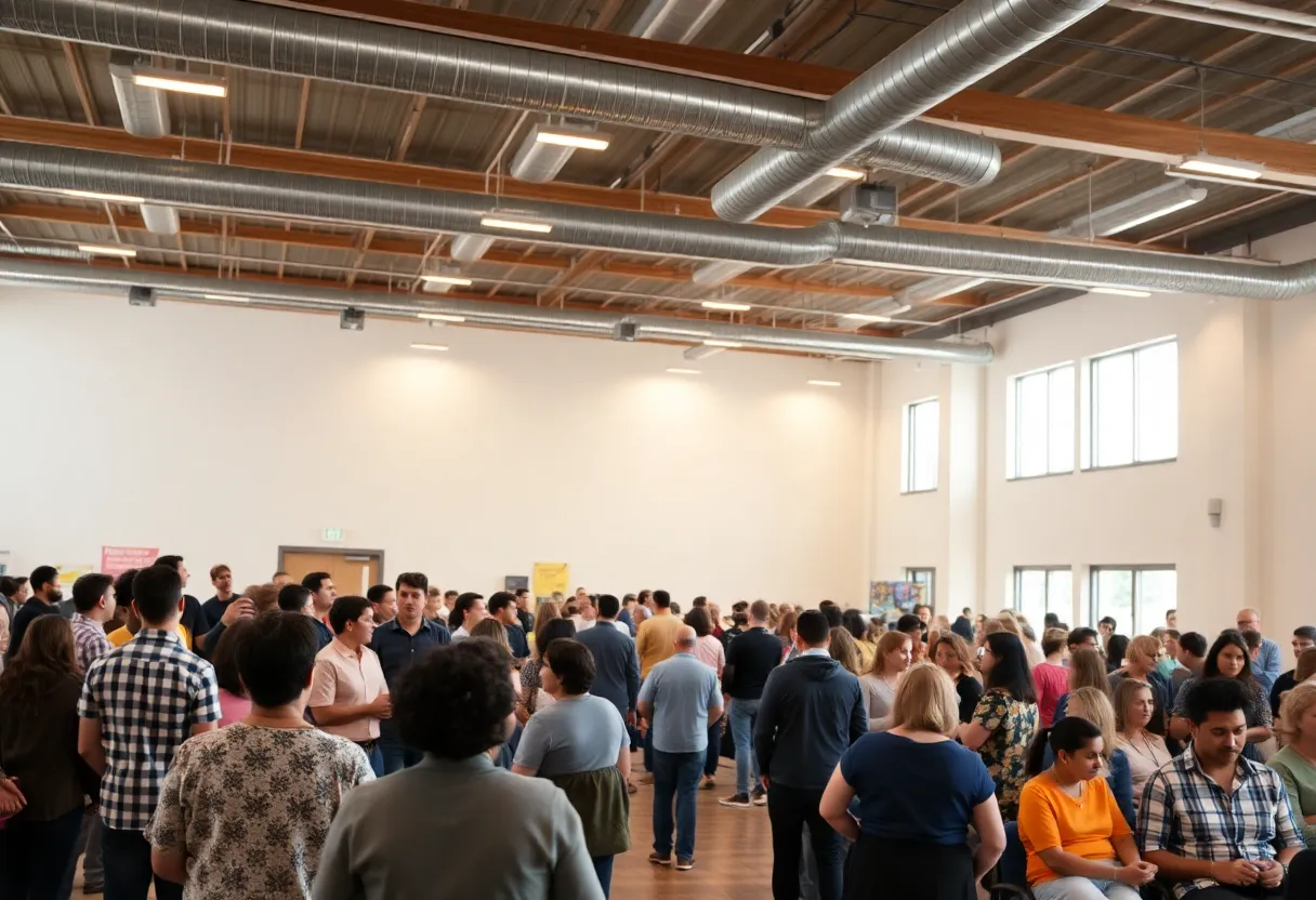 Community members participating in a civil rights fundraiser event.