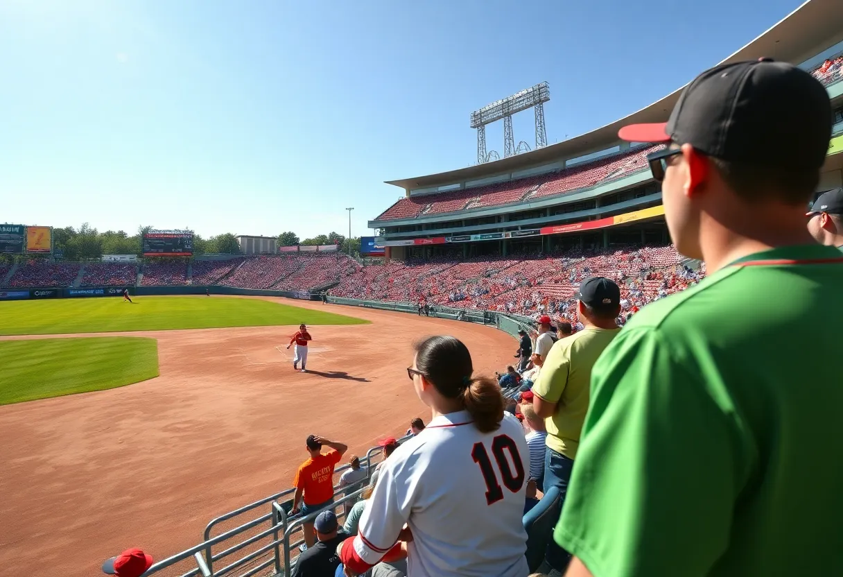 Exciting college baseball game taking place at Globe Life Field