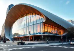 View of the Donald J. Trump and John F. Kennedy Memorial Center for the Performing Arts