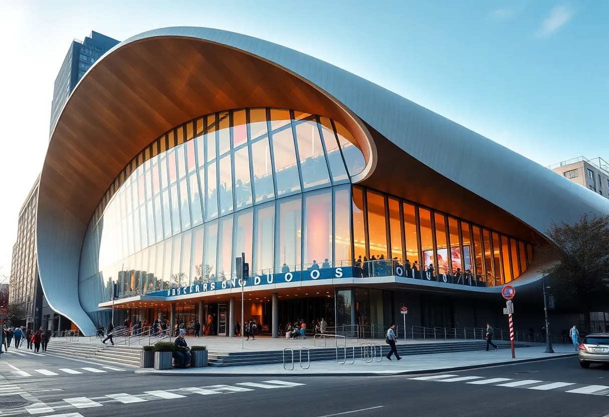 View of the Donald J. Trump and John F. Kennedy Memorial Center for the Performing Arts