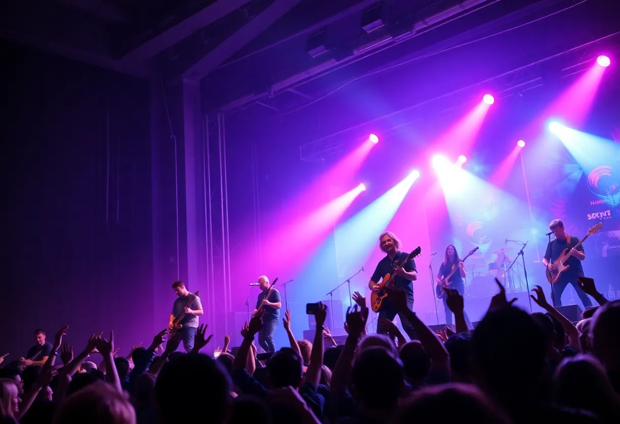 Eidola performing live on stage with enthusiastic audience