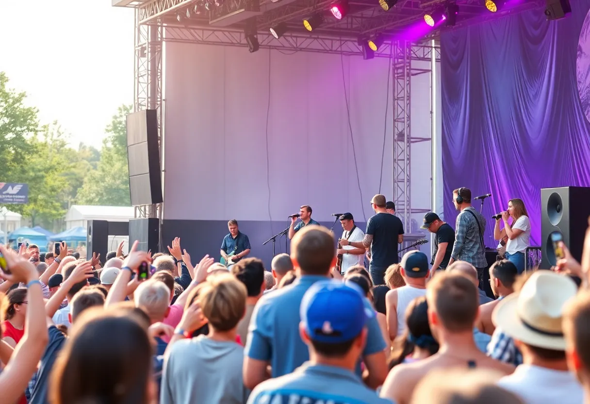 Crowd enjoying Erykah Badu's concert