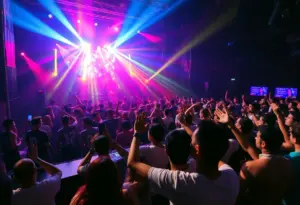 Crowd enjoying the Farseer Vinyl Release Party at Reggies Chicago.