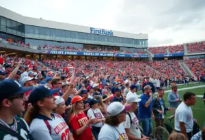 Excited fans at the FCS National Championship Game in Nashville