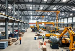 Construction site of Futronic USA facility near Tesla in Buda, Texas
