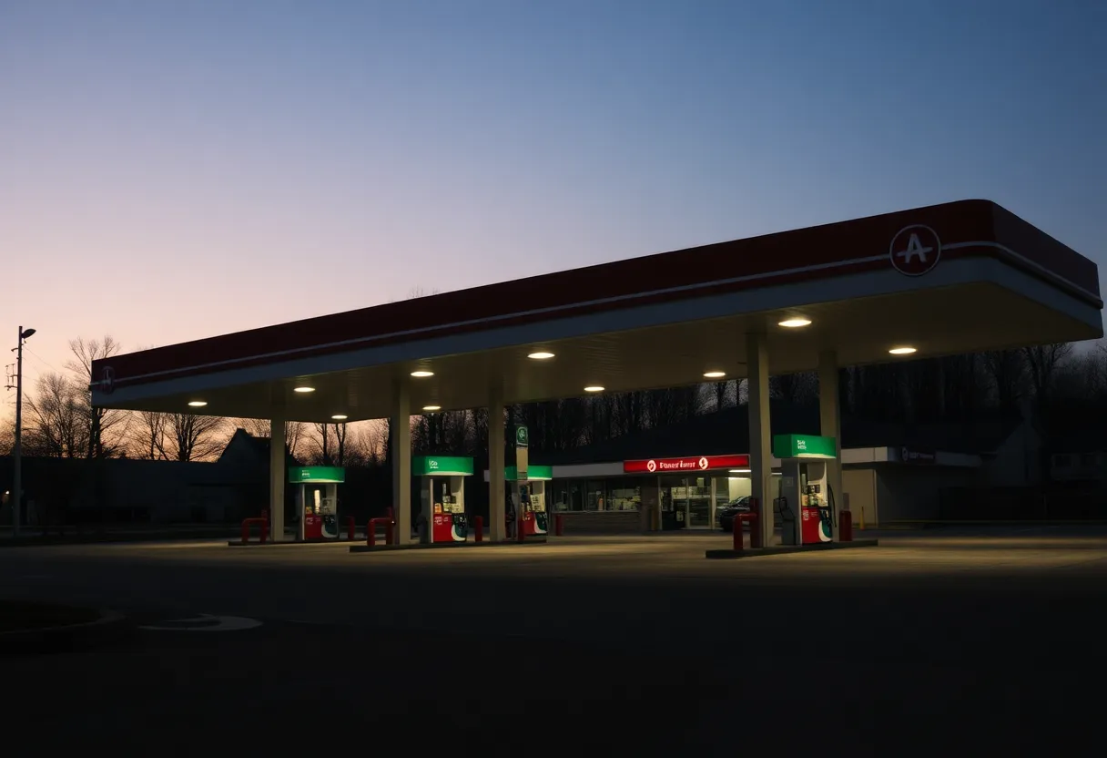 Gas station in San Antonio where a shooting occurred.