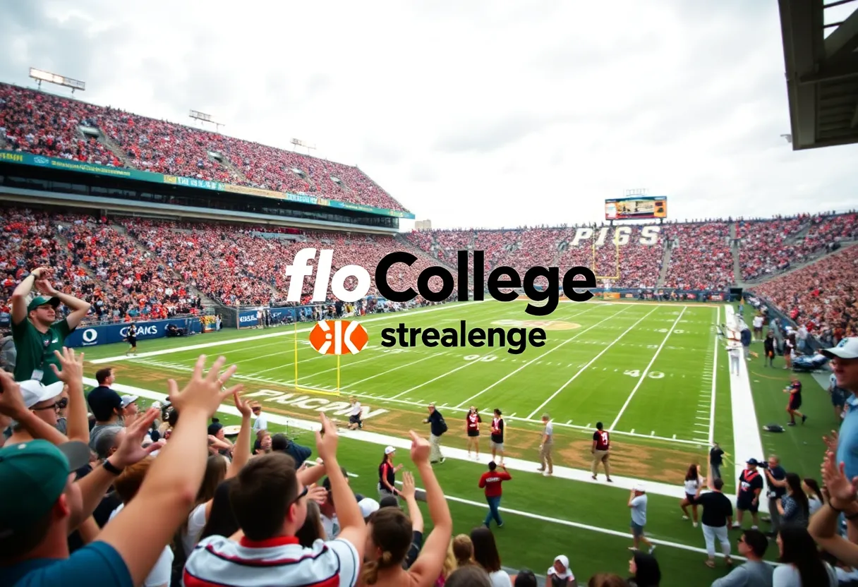 Fans enjoying a college sports event streamed on FloCollege