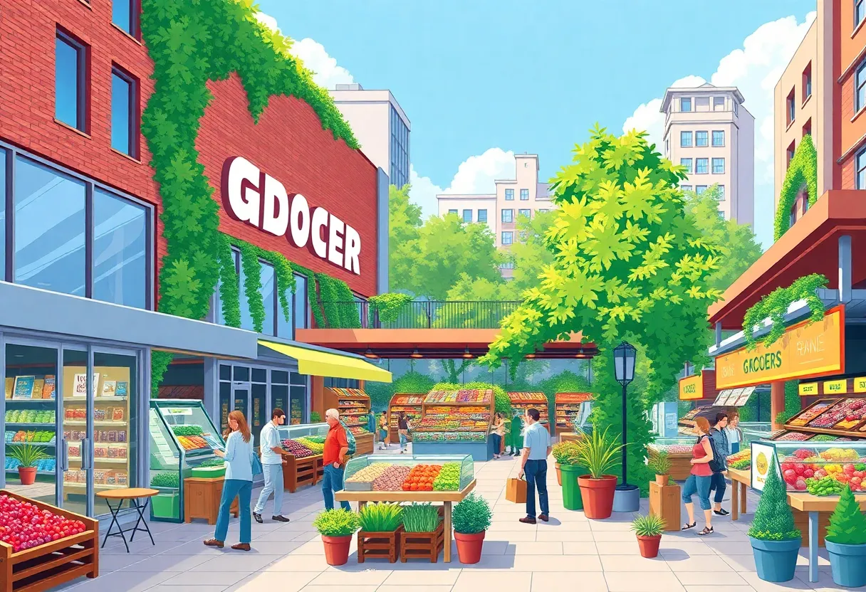 Rendering of H-E-B's new store in the McKinney Falls area of Austin