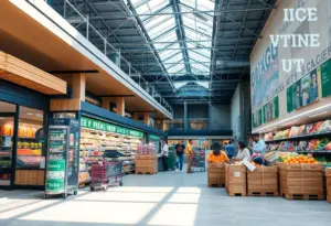 Renovation of H-E-B Seguin store with construction equipment