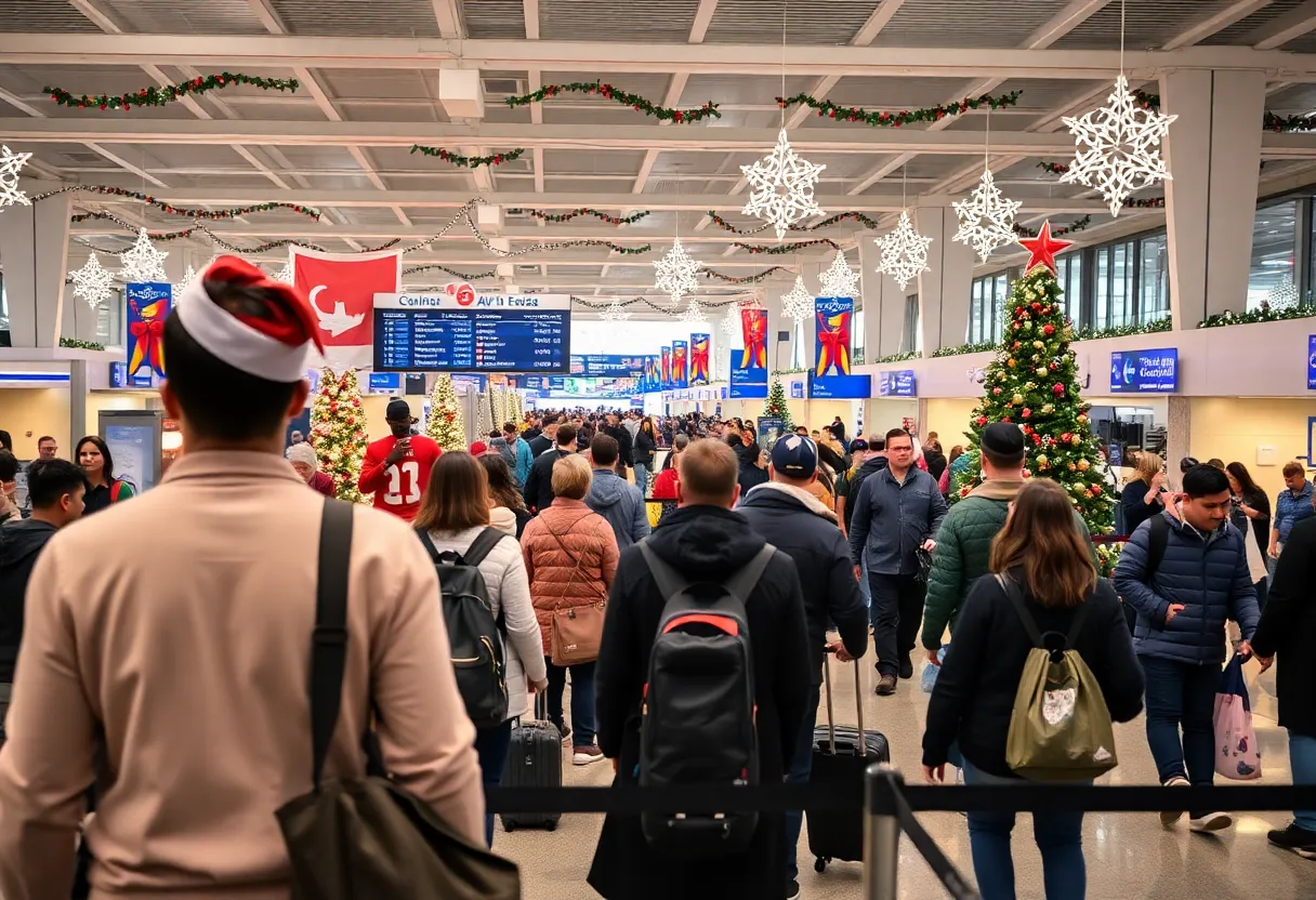 Airport congestion during holiday travel in Texas