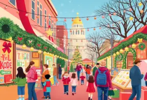 Families celebrating holiday events in Austin