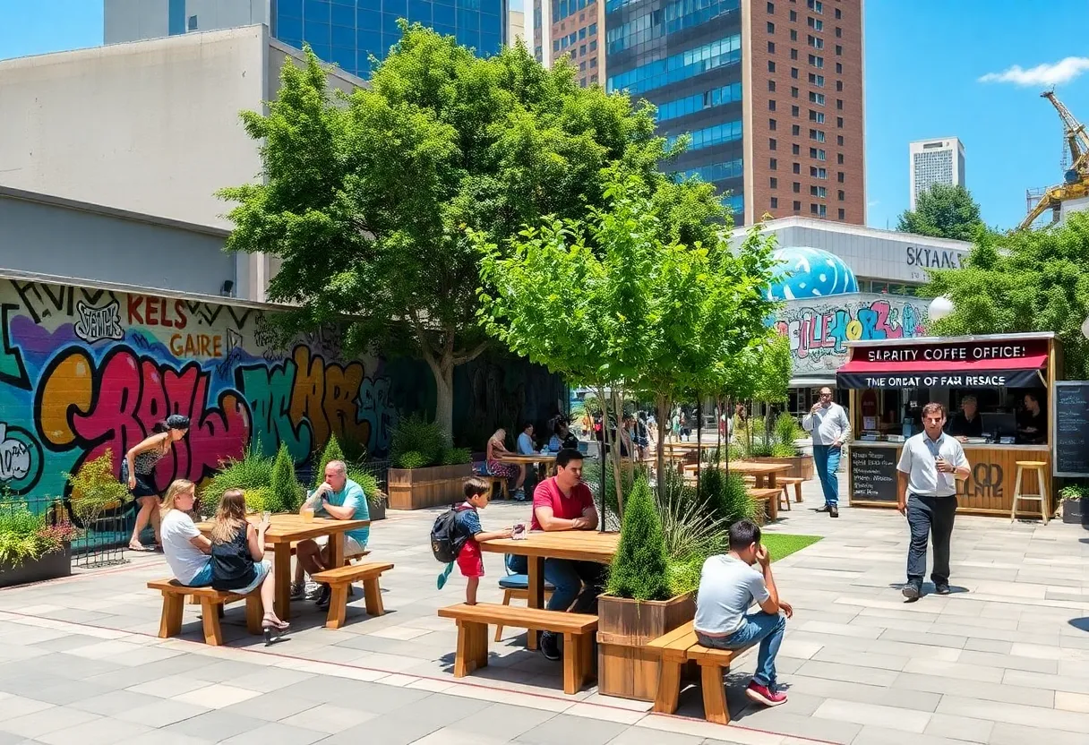 Graffiti art at HOPE Outdoor Gallery in Austin