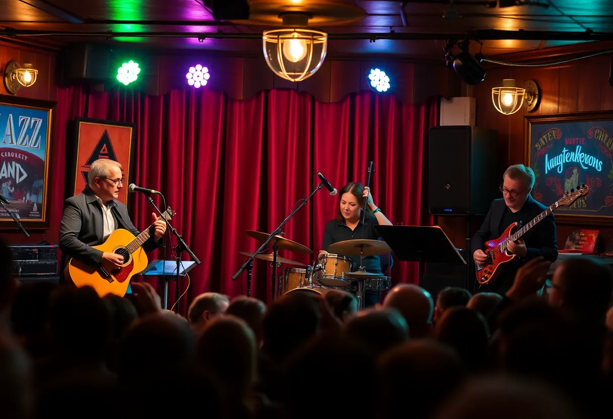 Jazz trio performing live at Elephant Room in Austin