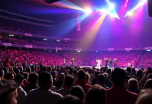 Crowd enjoying a Jonas Brothers concert