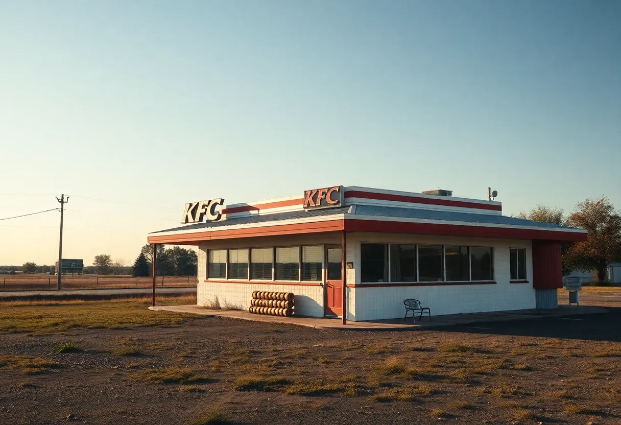 Kilgore, Texas, KFC restaurant with serene surroundings