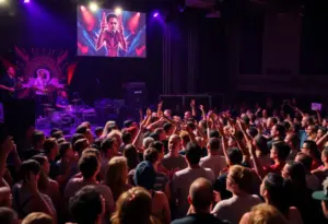 Lauren Ashley Hall performing on stage in Austin