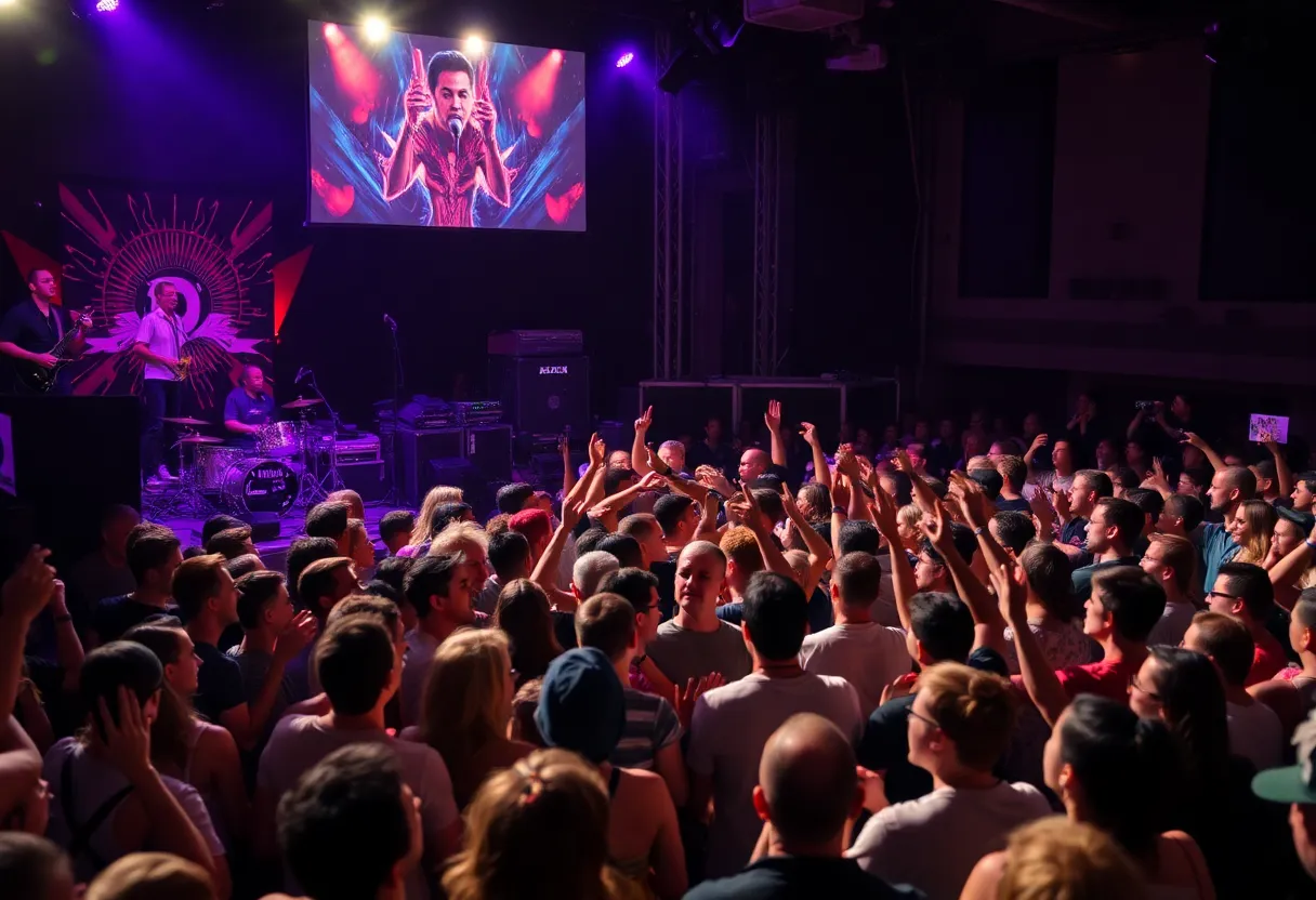 Lauren Ashley Hall performing on stage in Austin