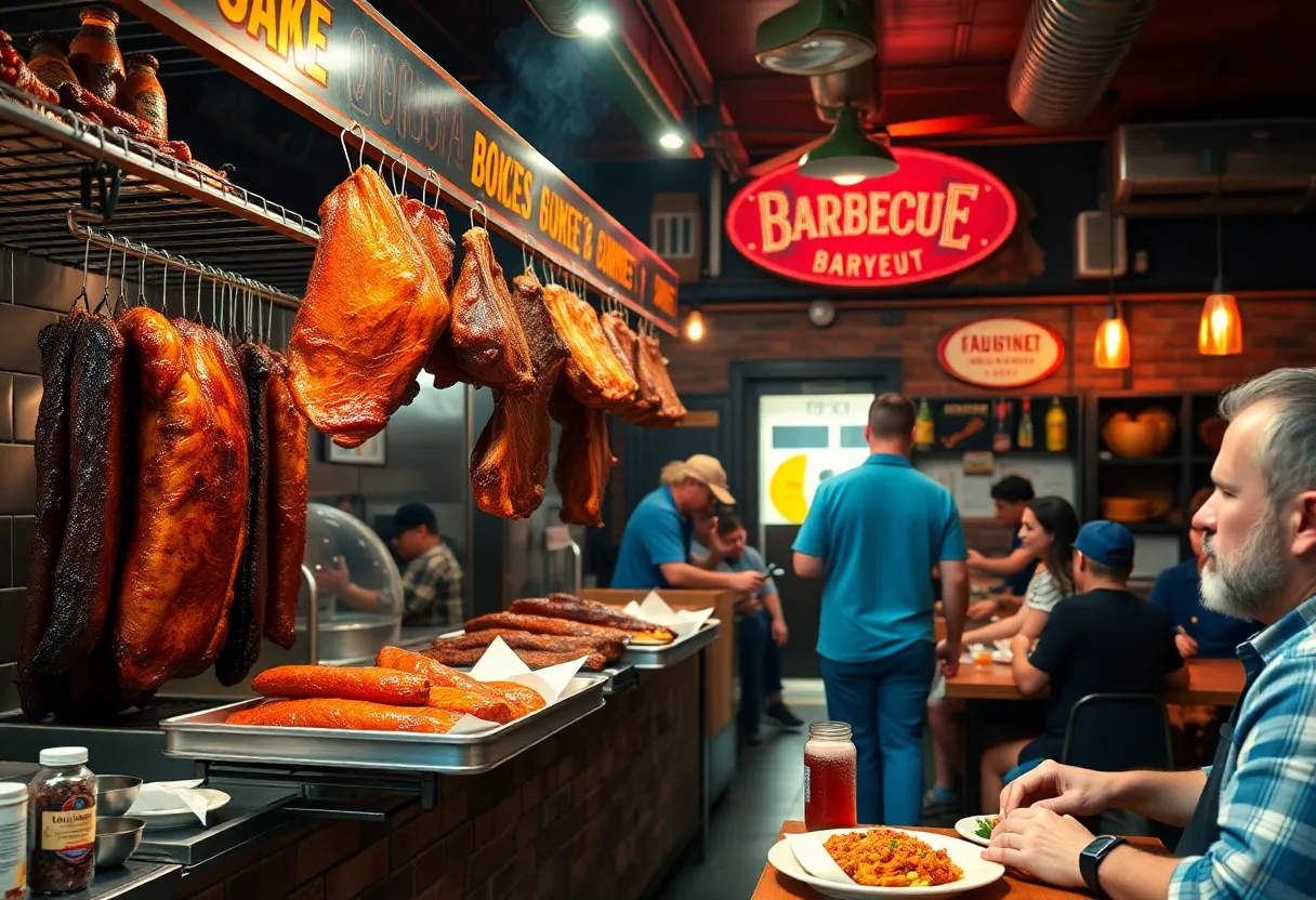 Delicious barbecue dishes at LeRoy and Lewis Barbecue in Austin