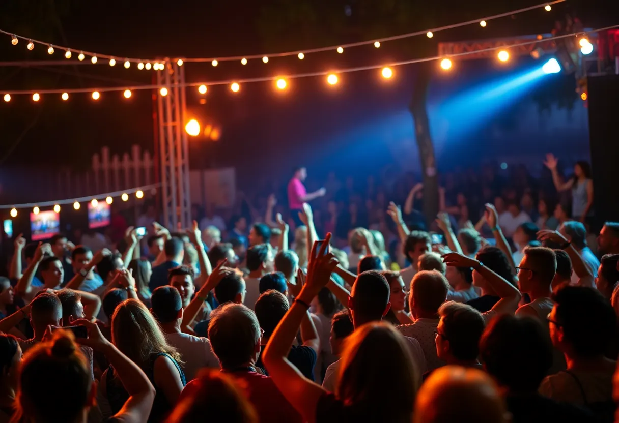Crowd enjoying live music at Broken Hearts Bar
