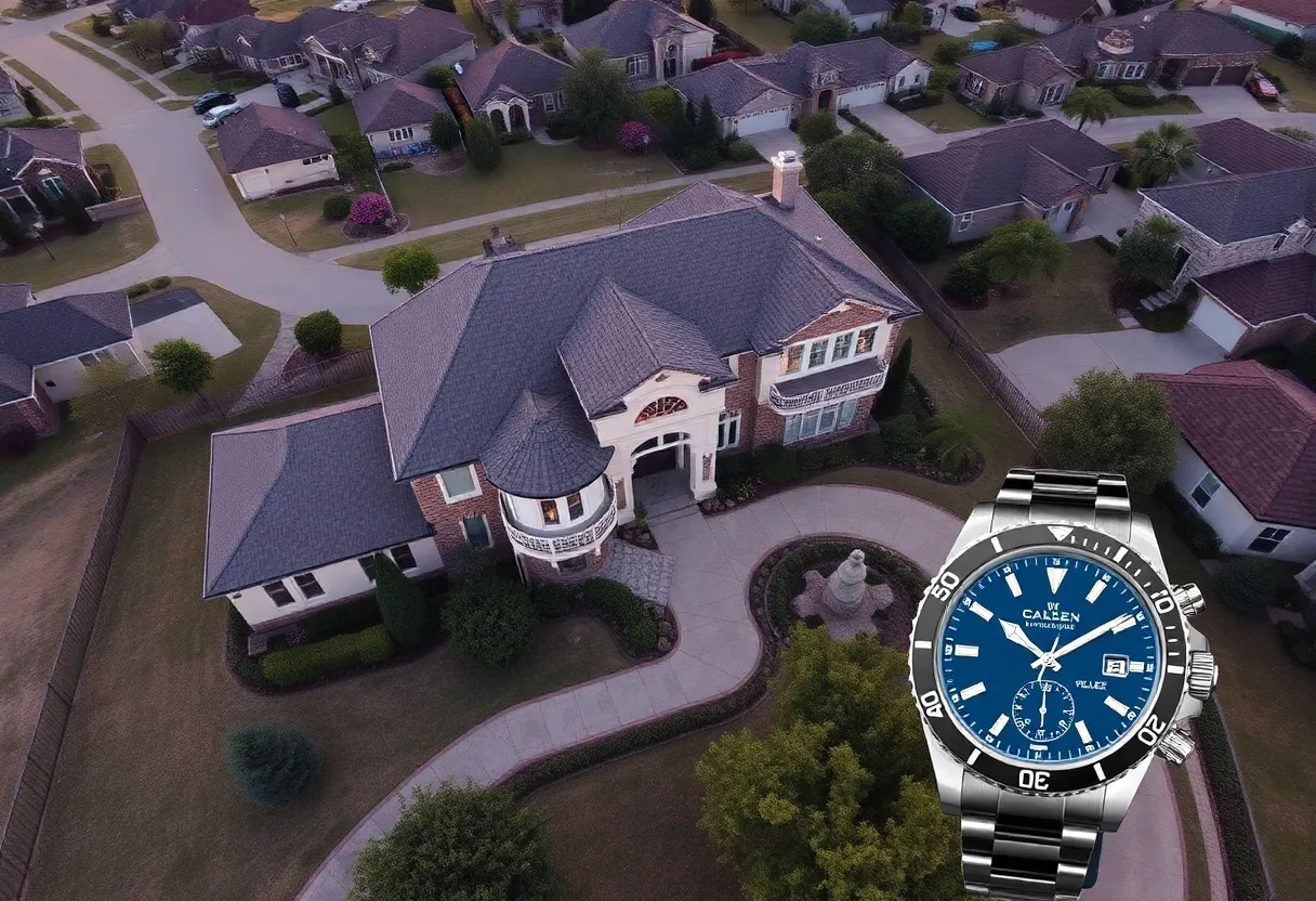 Luxury watches and an upscale Texas home representing bankruptcy