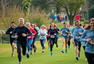 Participants of the Merry Christmas Run enjoying a festive run at Brushy Creek Lake Park.