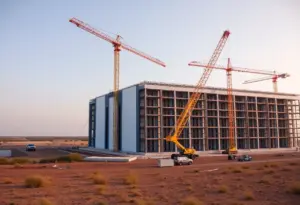 Construction of Microsoft Data Center in Medina County, Texas