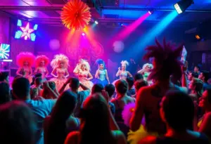 A lively drag performance at Muñeca Miercoles event