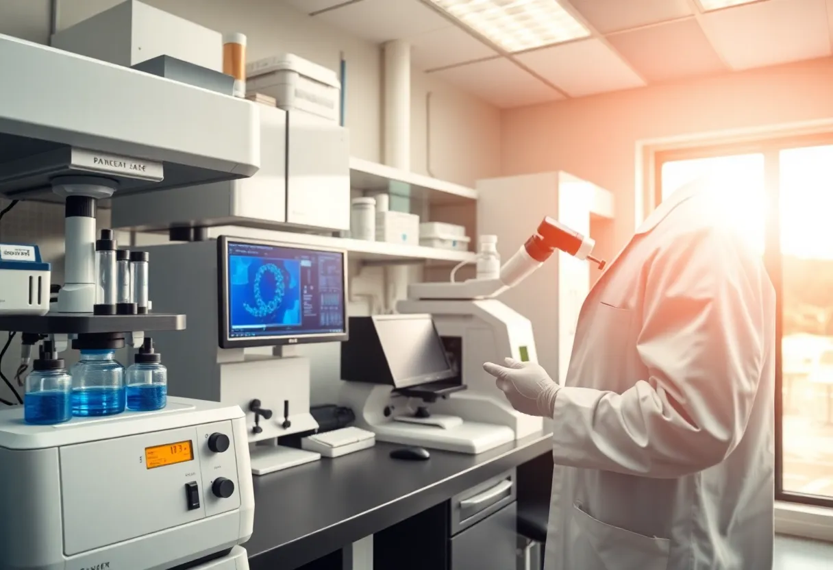 Laboratory focused on molecular diagnostics in cancer research