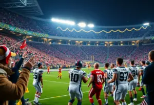 Fans celebrating during NFL Christmas Day games