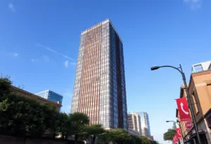 Paseo Tower towering above the Austin skyline