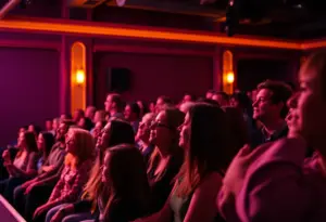 Audience enjoying a live comedy performance