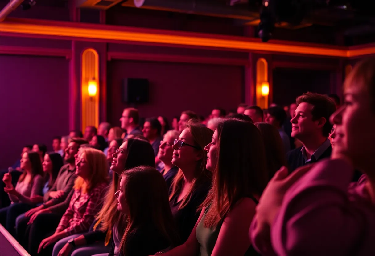 Audience enjoying a live comedy performance