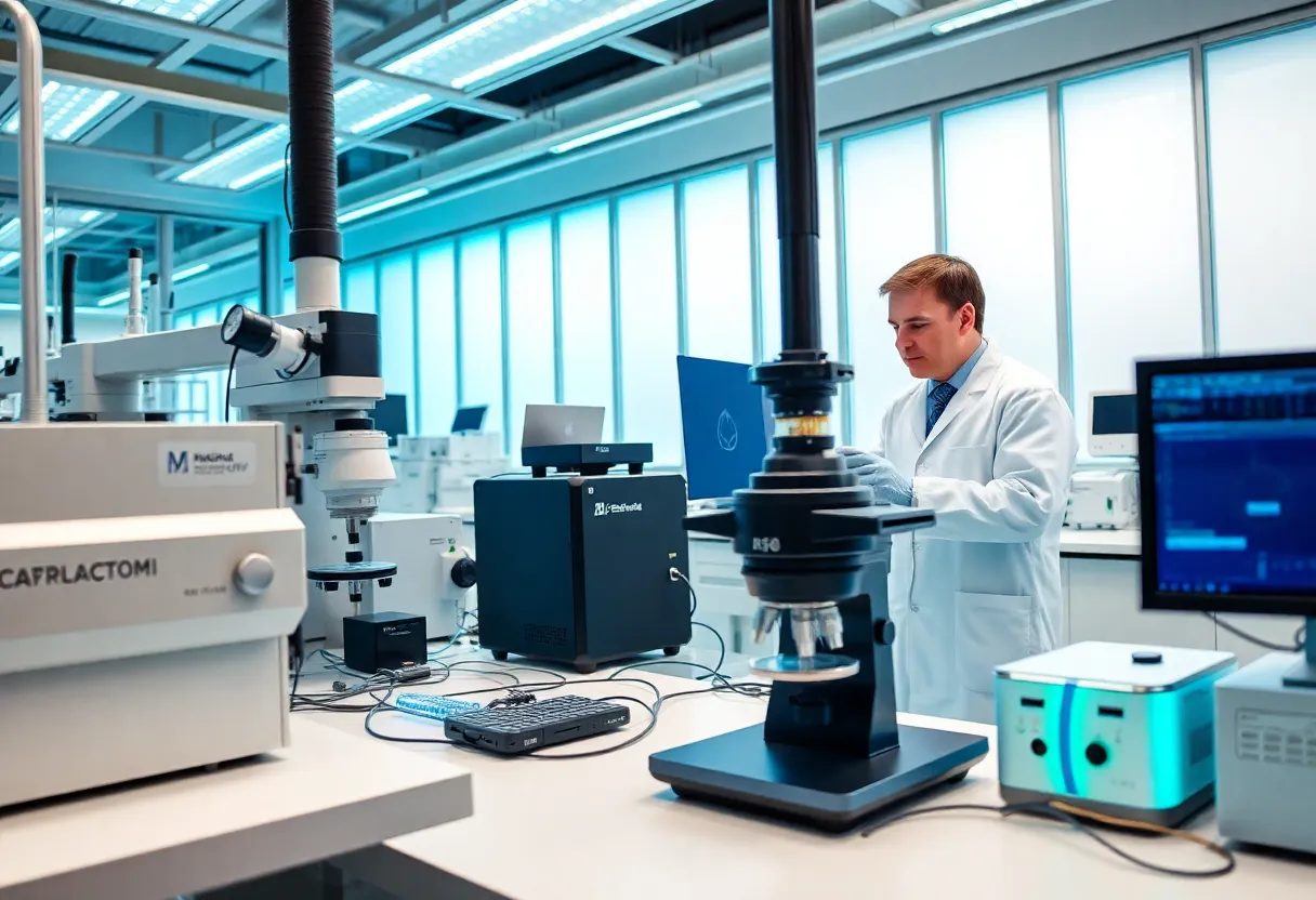 Advanced quantum semiconductor metrology equipment in a laboratory