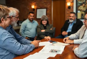 Community meeting in San Antonio discussing crime prevention