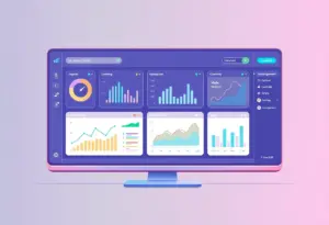 Interface of StickyHive's AI community management software with graphs and features.